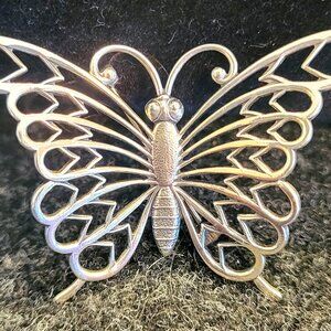 Vintage 1960's Beau Sterling Silver Butterfly Brooch